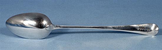 A George III silver Old English thread pattern basting spoon, Length 12”/308mm Weight 3.8oz/109grms